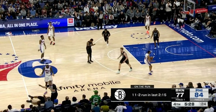 kaiyun sports-要翻车?篮网打出一波小高潮反超76人! 此前一度落后28分